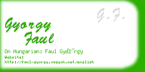 gyorgy faul business card